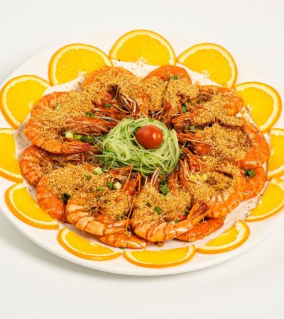 Stir-fried Prawn with Bread Crumb & Garlic