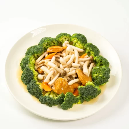 Broccoli with Assorted Mushroom & Beancurd