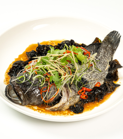 Steamed King Tiger Grouper With Soy Sauce & Garlic Paste