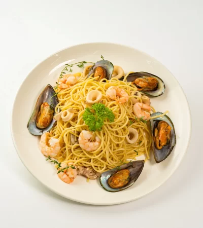 Spaghetti Seafood Aglio Oglio