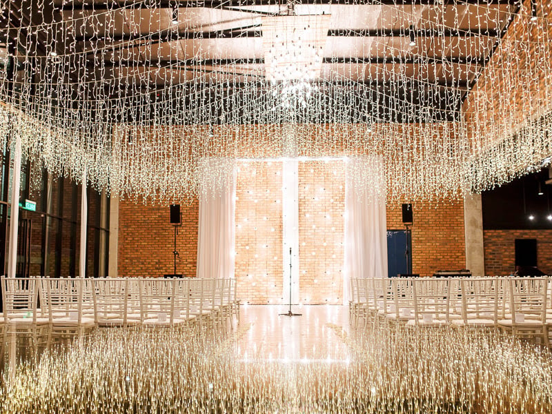 The Lobby at EX8 fairy-light wedding venue, Subang Jaya