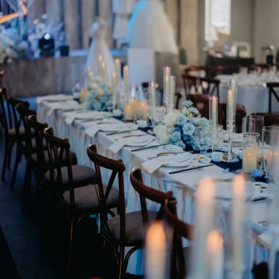 Wedding Table Setup | The Luna Grand Ballroom | WYK Catering