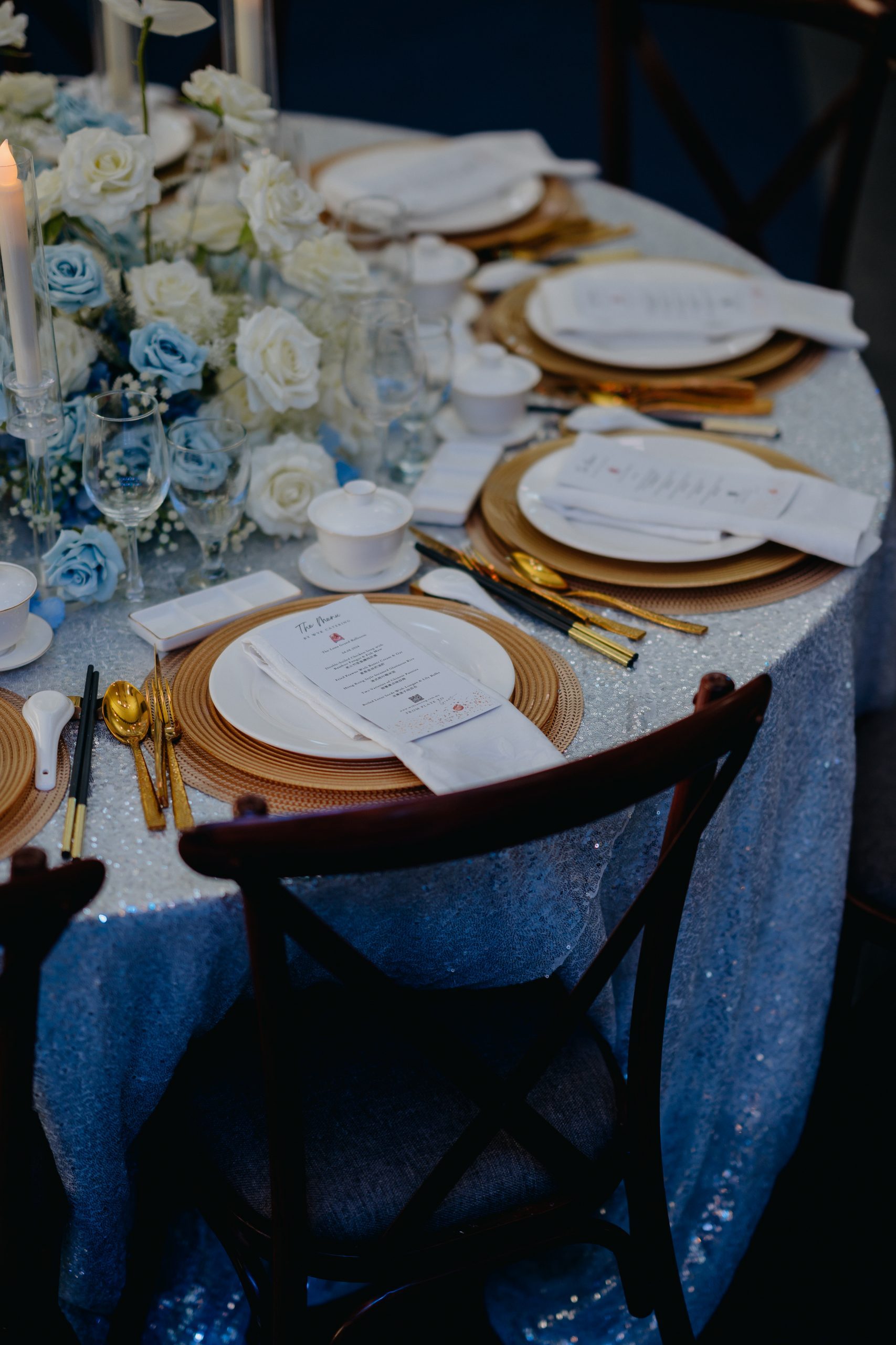 Wedding Table Setup | The Luna Grand Ballroom | WYK Catering