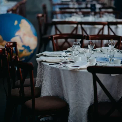 Wedding Table Setup | The Luna Grand Ballroom | WYK Catering