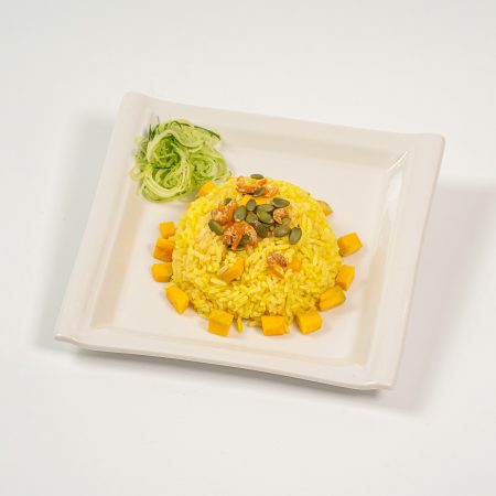 Golden Pumpkin Rice Dry Shrimp and Sunflower Seeds