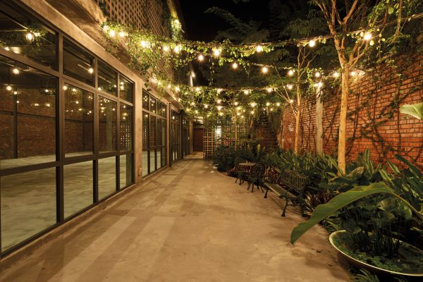 Courtyard with Fairy Lights | Brick Studio by Metal Bees | WYK Catering
