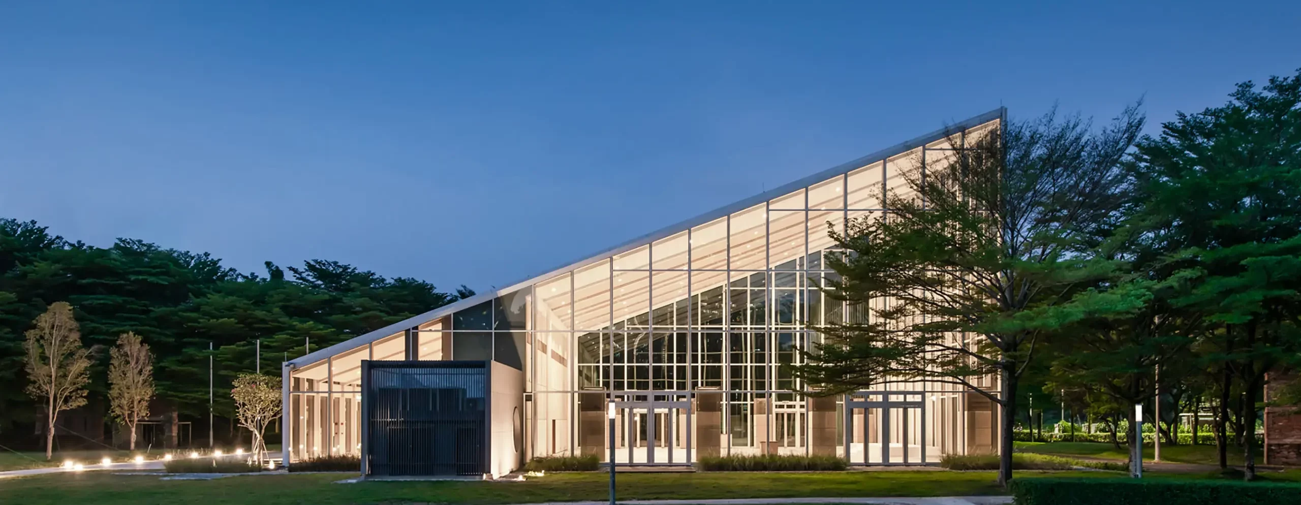 night view of sentul pavilion building